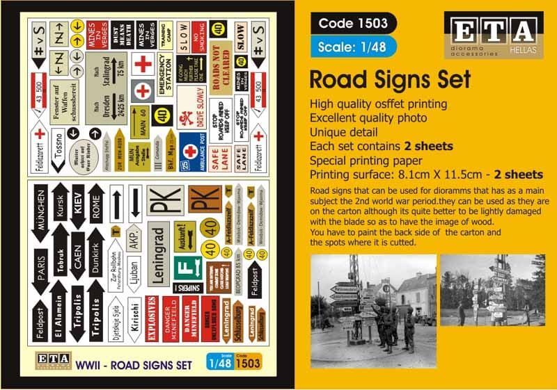 1:48 Road Sign Set