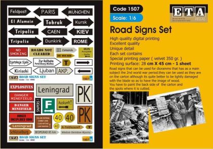 1:6 WWII Road Signs