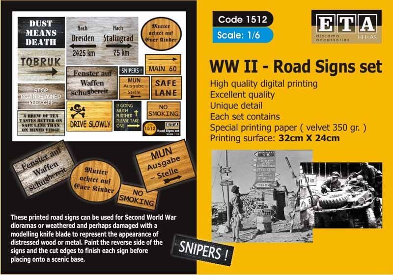 1:6 WWII Road Signs #3