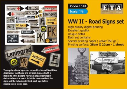 1:6 WWII Road Signs #4