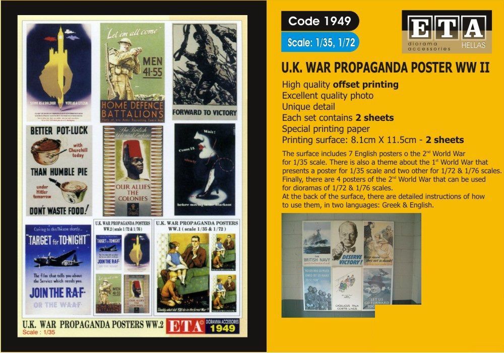 1:72/1:35 U.K. WAR PROPAGANDA POSTERS WWII