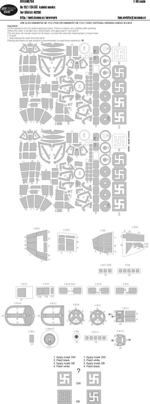 1:48 Heinkel He-111Z-1 BASIC kabuki masks