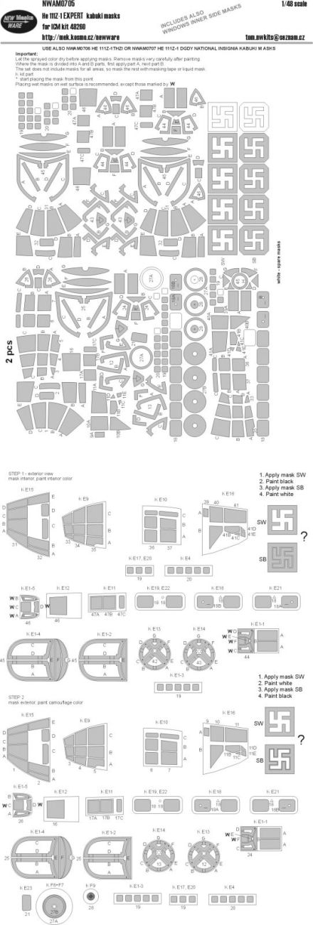 1:48 Heinkel He-111Z-1 EXPERT kabuki masks