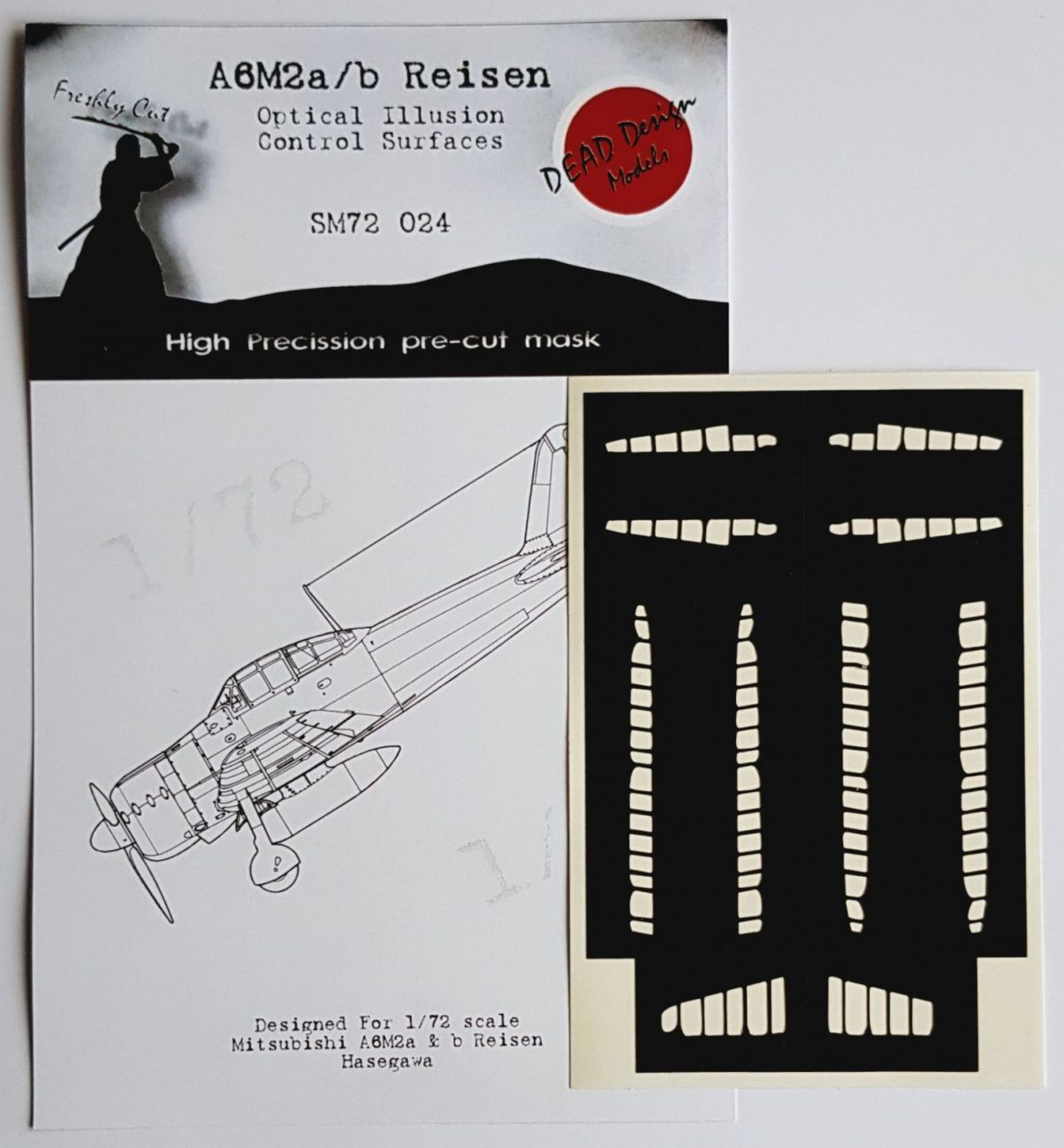 1:72 Mitsubishi A6M2b m.21 Reisen Control Surfaces