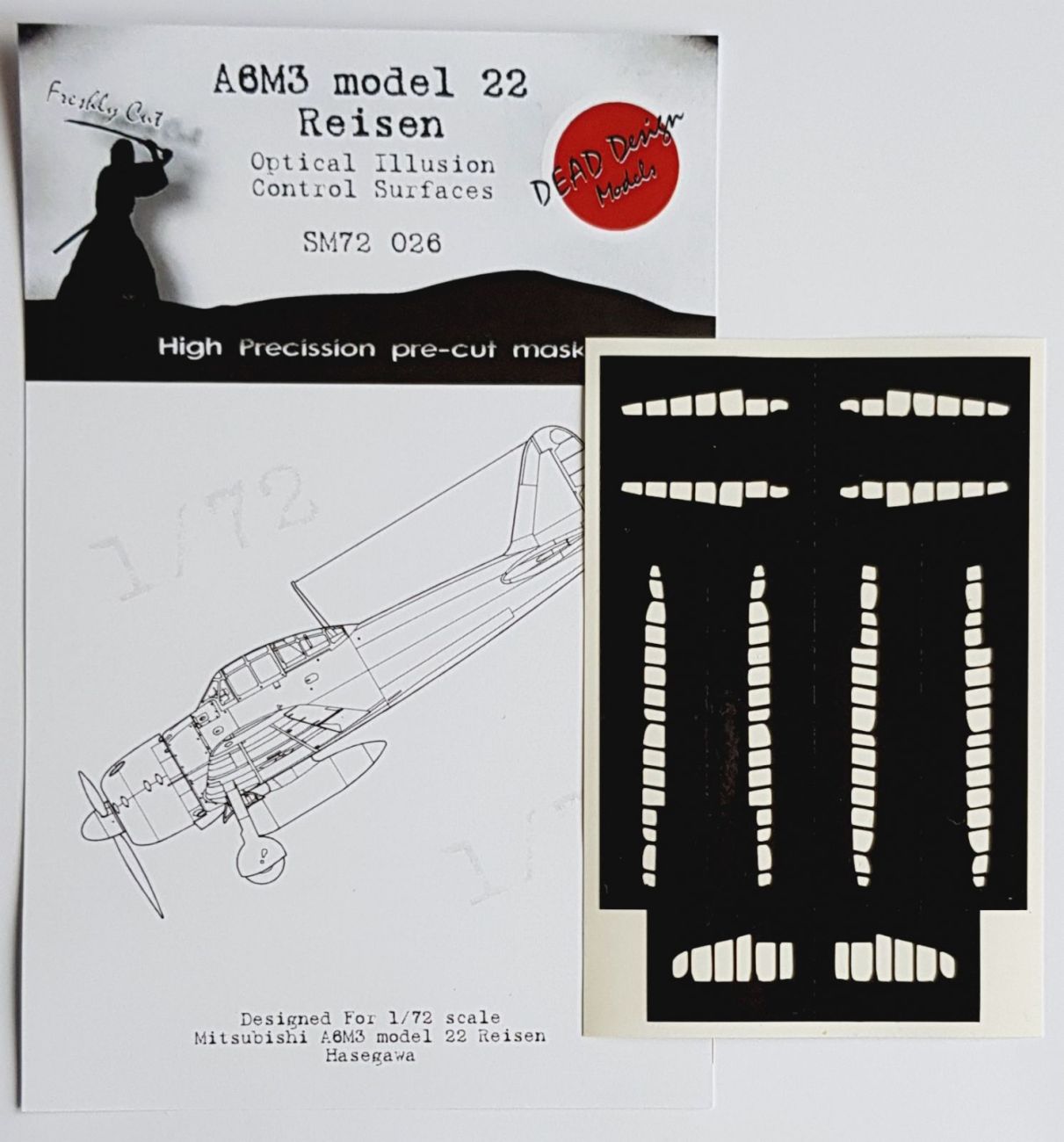 1:72 Mitsubishi A6M3 m.22 Reisen Control Surfaces