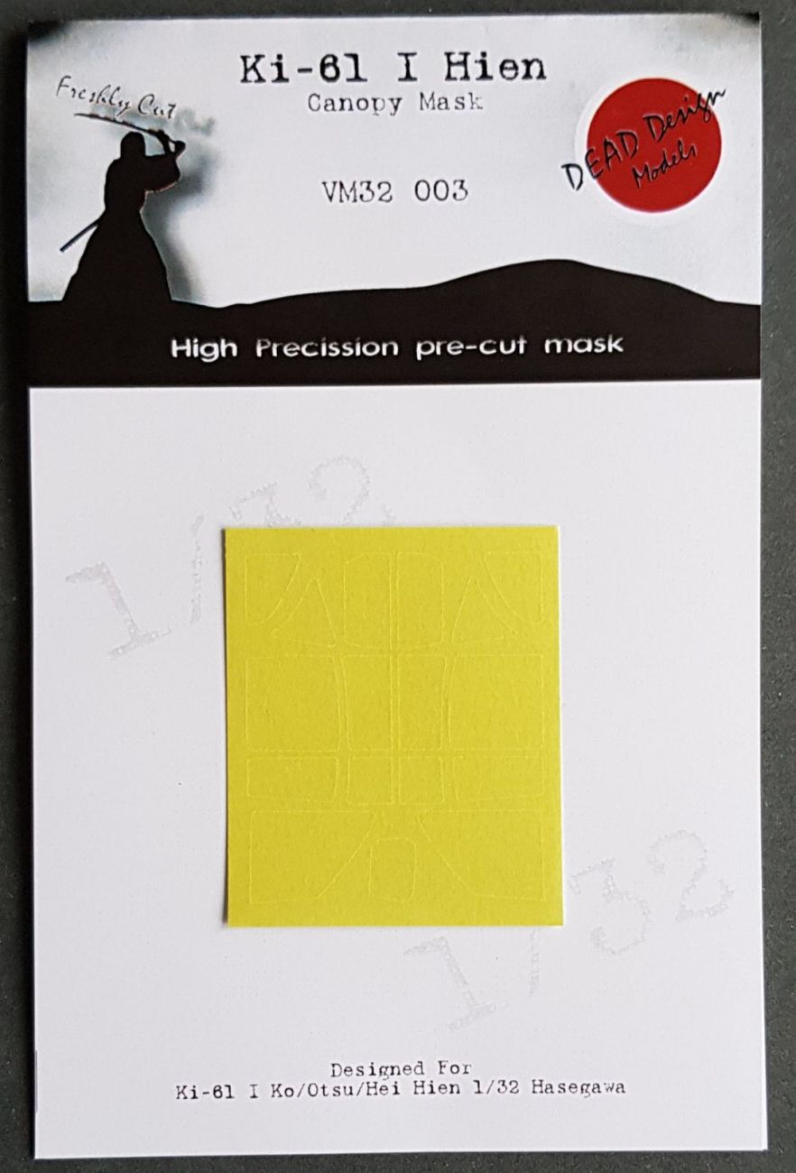 1:32 Kawasaki Ki-61-I Ko/Otsu/Hei Hien exterior canopy frame paint mask