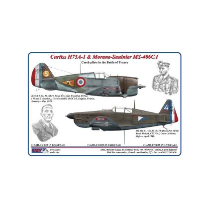 1:72 Decals Curtiss H75A-1 & MS-406C.1