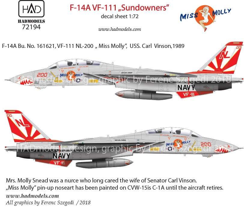 1:72 F-14A VF-111 'Sundowners'