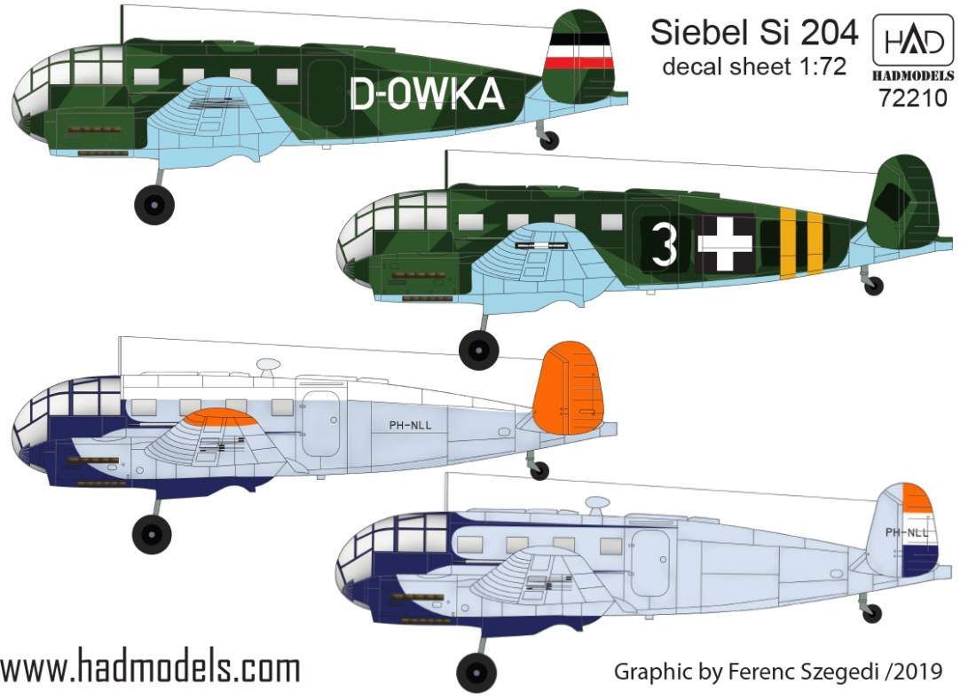 1:72 Decal Siebel Si 204