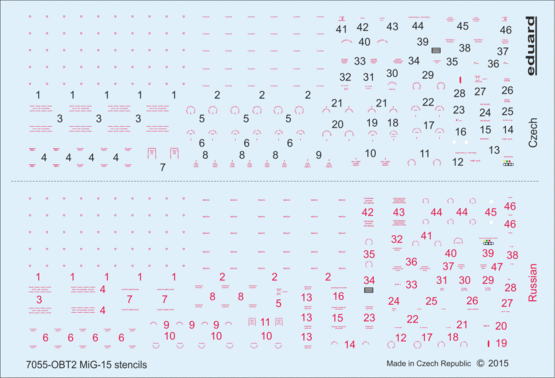 1:72 MiG-15 / MiG-15bis popisky
