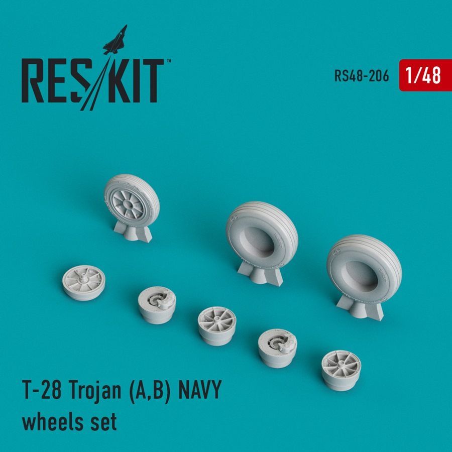 1:48 North-American T-28A/T-28B Trojan NAVY wheels set