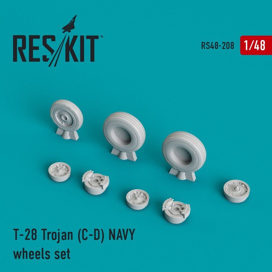 1:48 North-American T-28C/T-28D Trojan NAVY wheels set