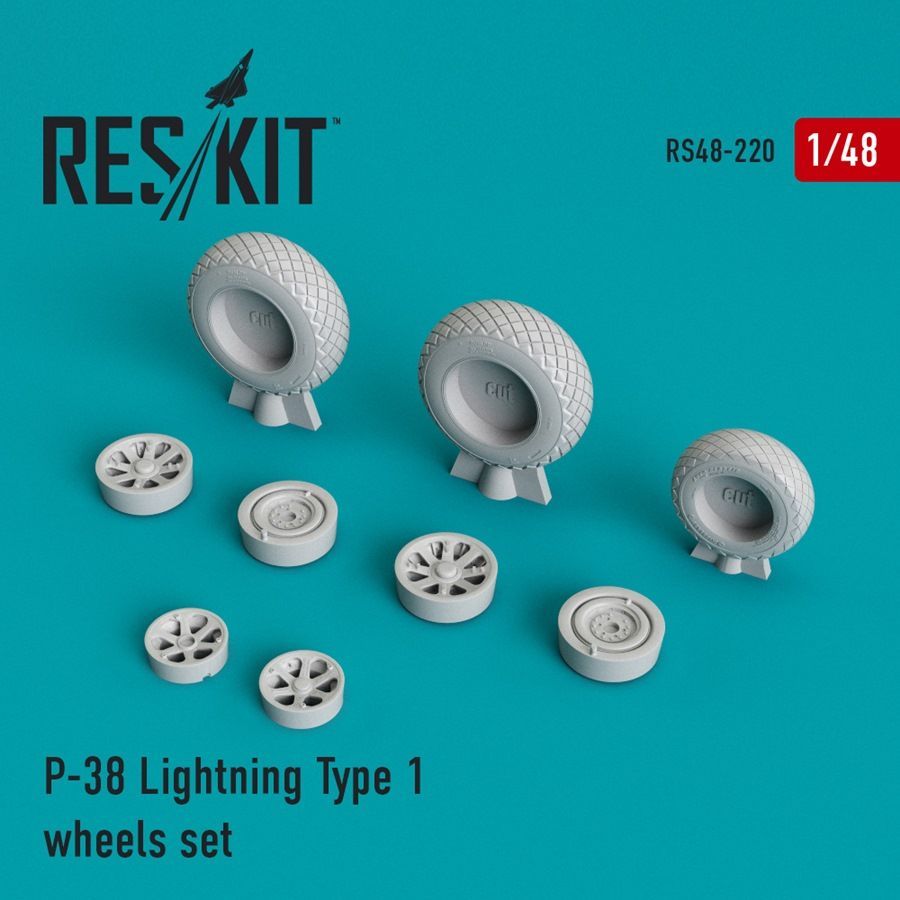 1:48 Lockheed P-38 Lightning Type 1 wheels set