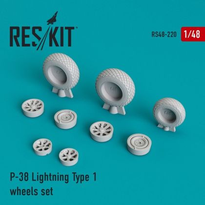 1:48 Lockheed P-38 Lightning Type 1 wheels set
