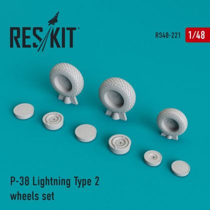 1:48 Lockheed P-38 Lightning Type 2 wheels set