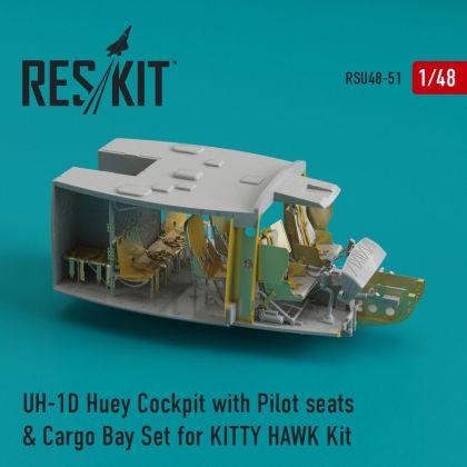 1:48 Bell UH-1D Huey Cockpit with Pilot seats & Cargo Bay Set Upgrade set