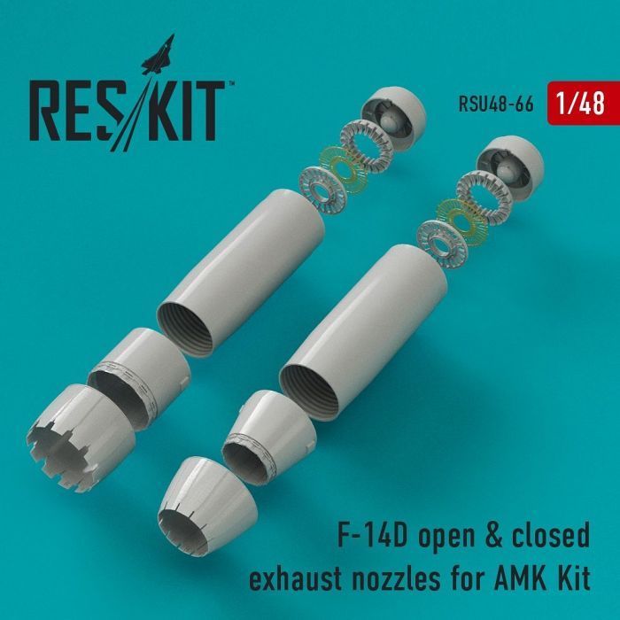 1:48 Grumman F-14D Tomcat open and closed exhaust nozzles