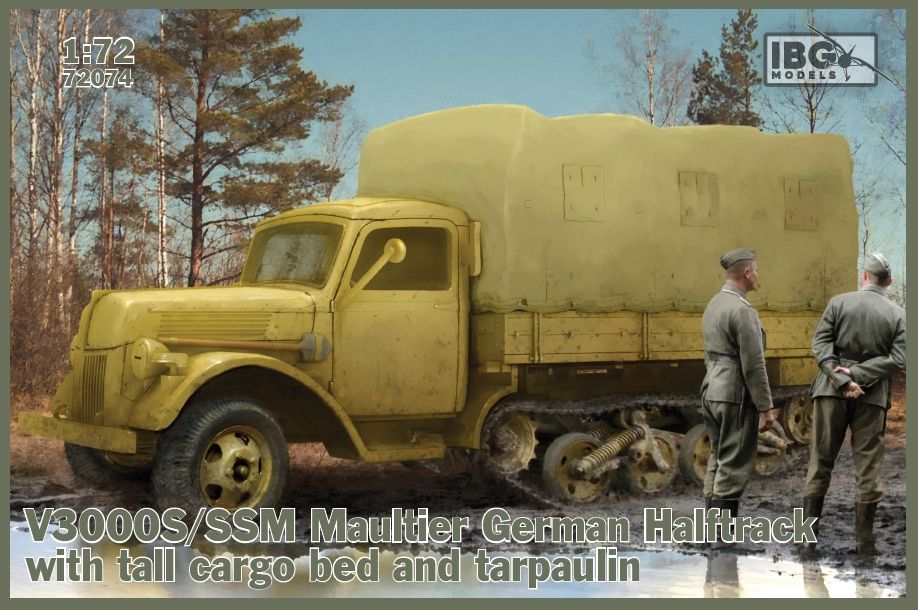 1:72 V3000S/SSM Maultier German Halftrack with tall cargo bed and tarpaulin