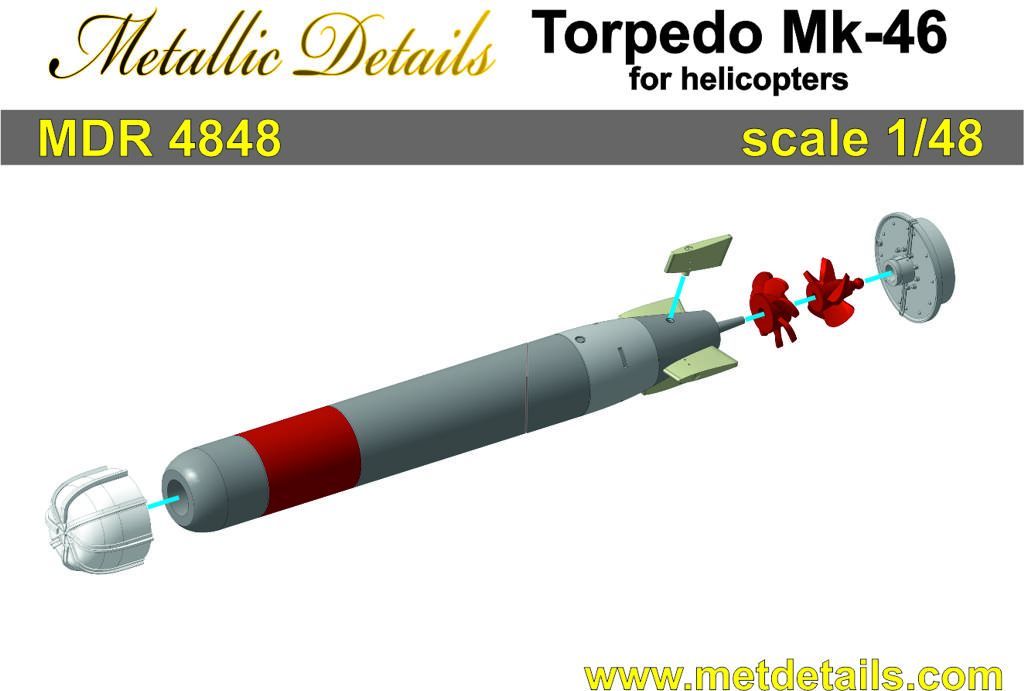 1:48 Torpedo Mk.46 for helicopters x 2