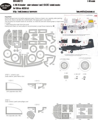 1:48 A-26C-15 Invader - color schemes 1 and 2 BASIC kabuki masks