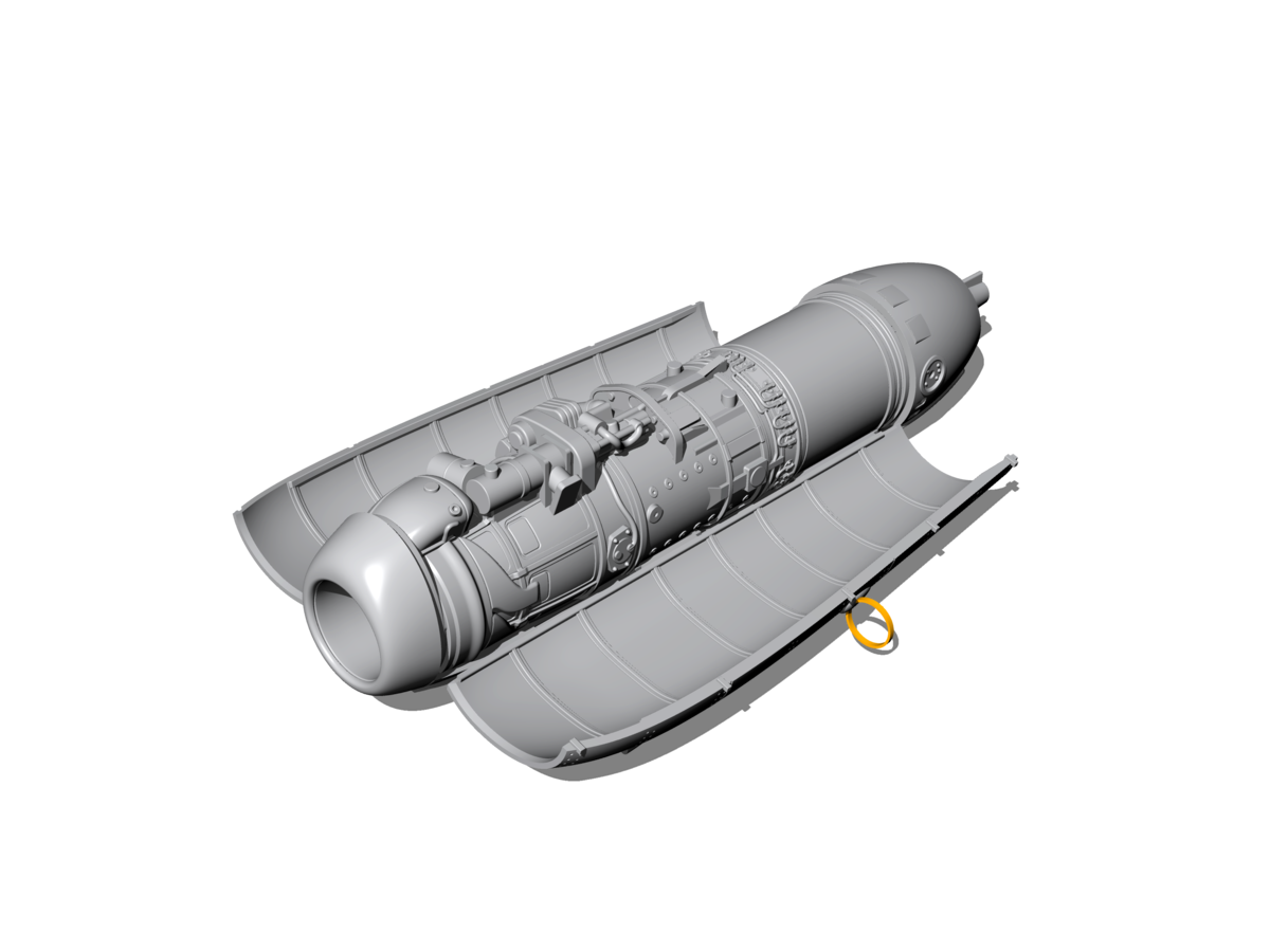 1:72 Heinkel He 162A Engine (BMW 003 jet engine)