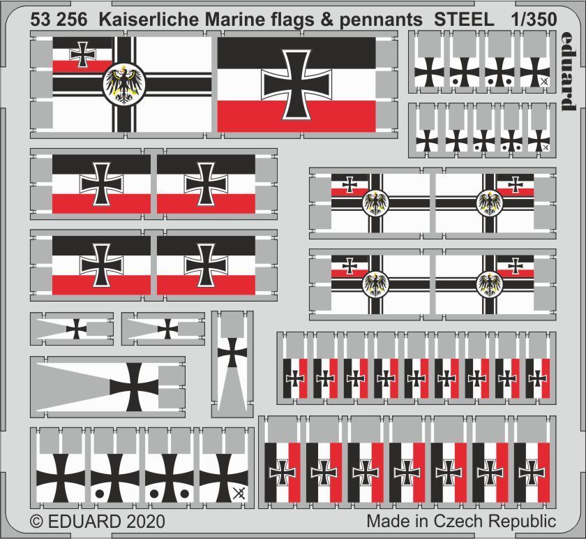 1:350 Kaiserlische Marine flags & pennants STEEL