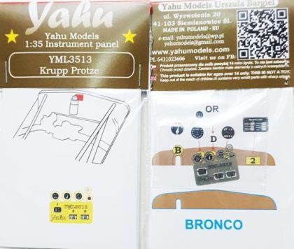 1:35 Krupp Protze Instrument Panel for Bronco
