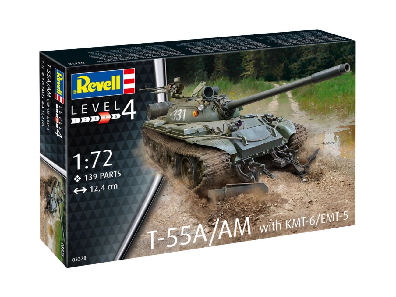 1:72 Soviet T-55A/AM with KMT-6/EMT-5