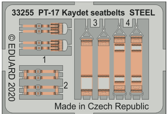 1:32 Boeing PT-17 Kaydet seatbelts STEEL