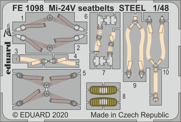 1:48 Mil Mi-24V/VP seatbelts STEEL