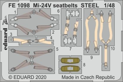 1:48 Mil Mi-24V/VP seatbelts STEEL