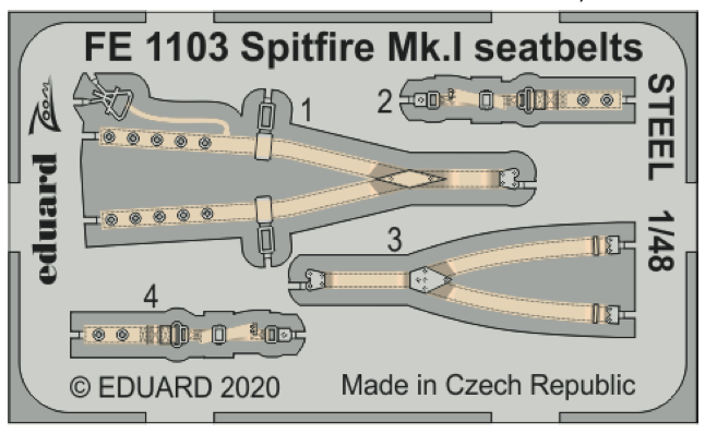 1:48 Supermarine Supermarine Mk.I seatbelts STEEL