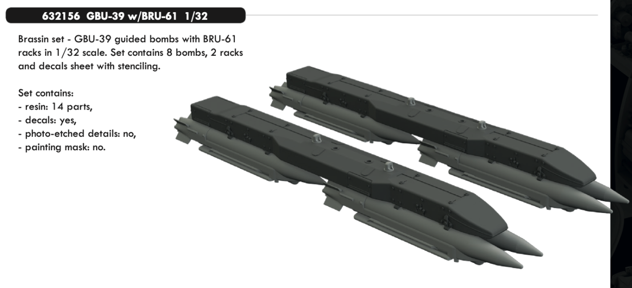 1:32 GBU-39 w/BRU-61