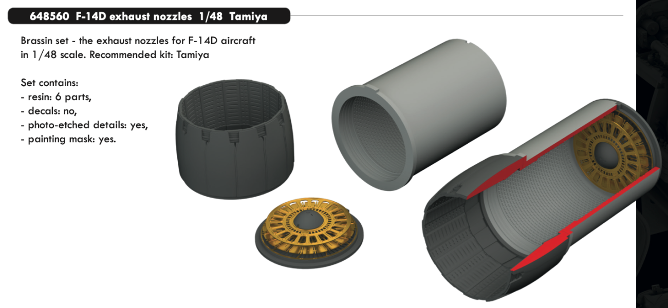 1:48 Grumman F-14D exhaust nozzles