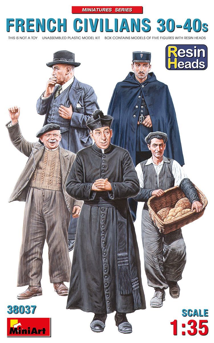 1:35 FRENCH CIVILIANS ’30-’40s. RESIN HEADS