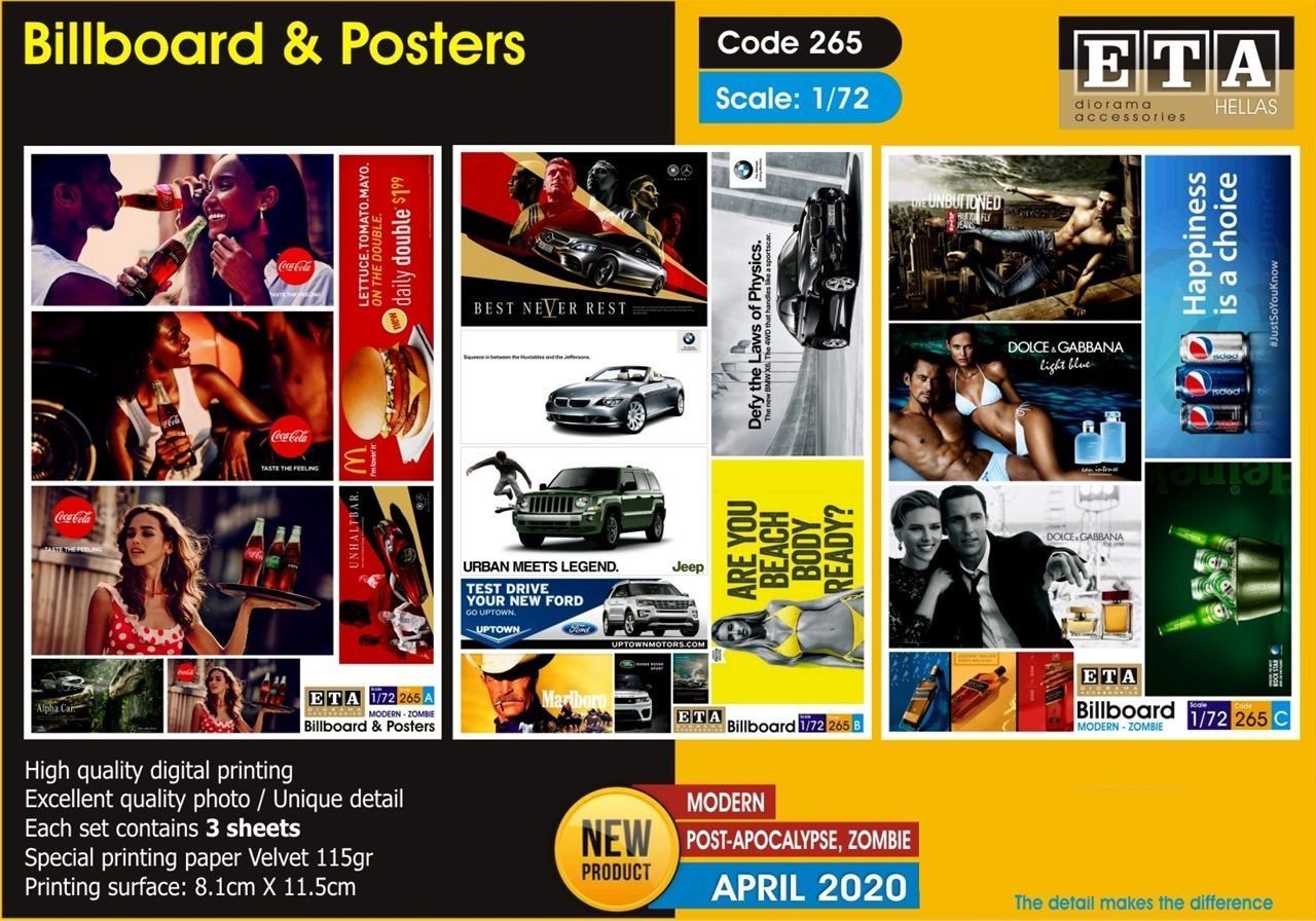 1:72 Billboards & Posters (3 sheets)