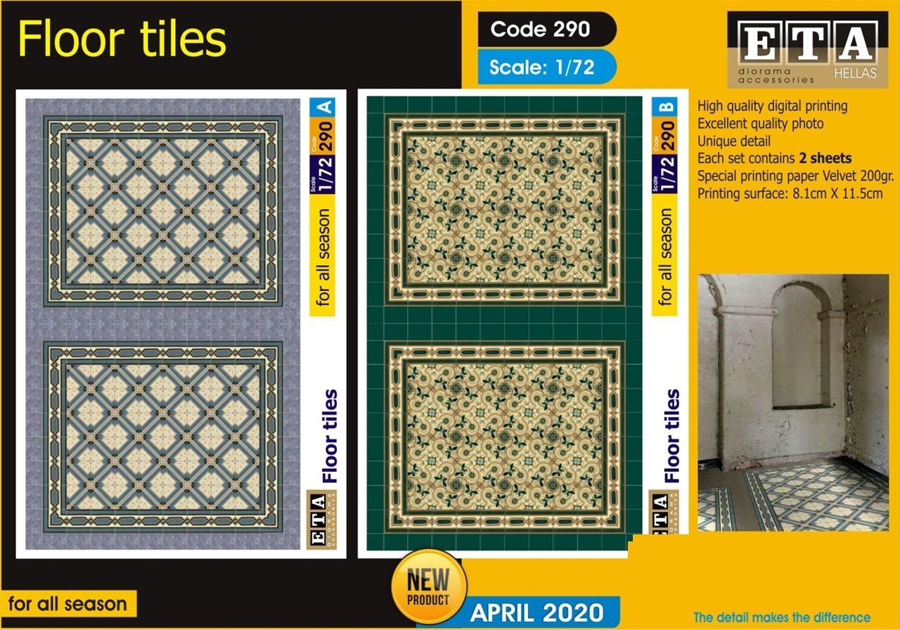 1:72 Floor Tiles (2 sheets)