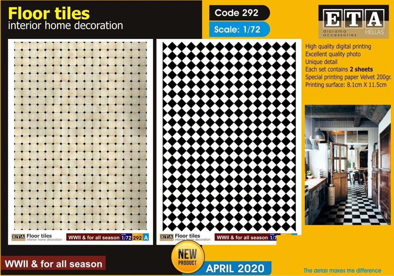 1:72 Floor Tiles (2 sheets)