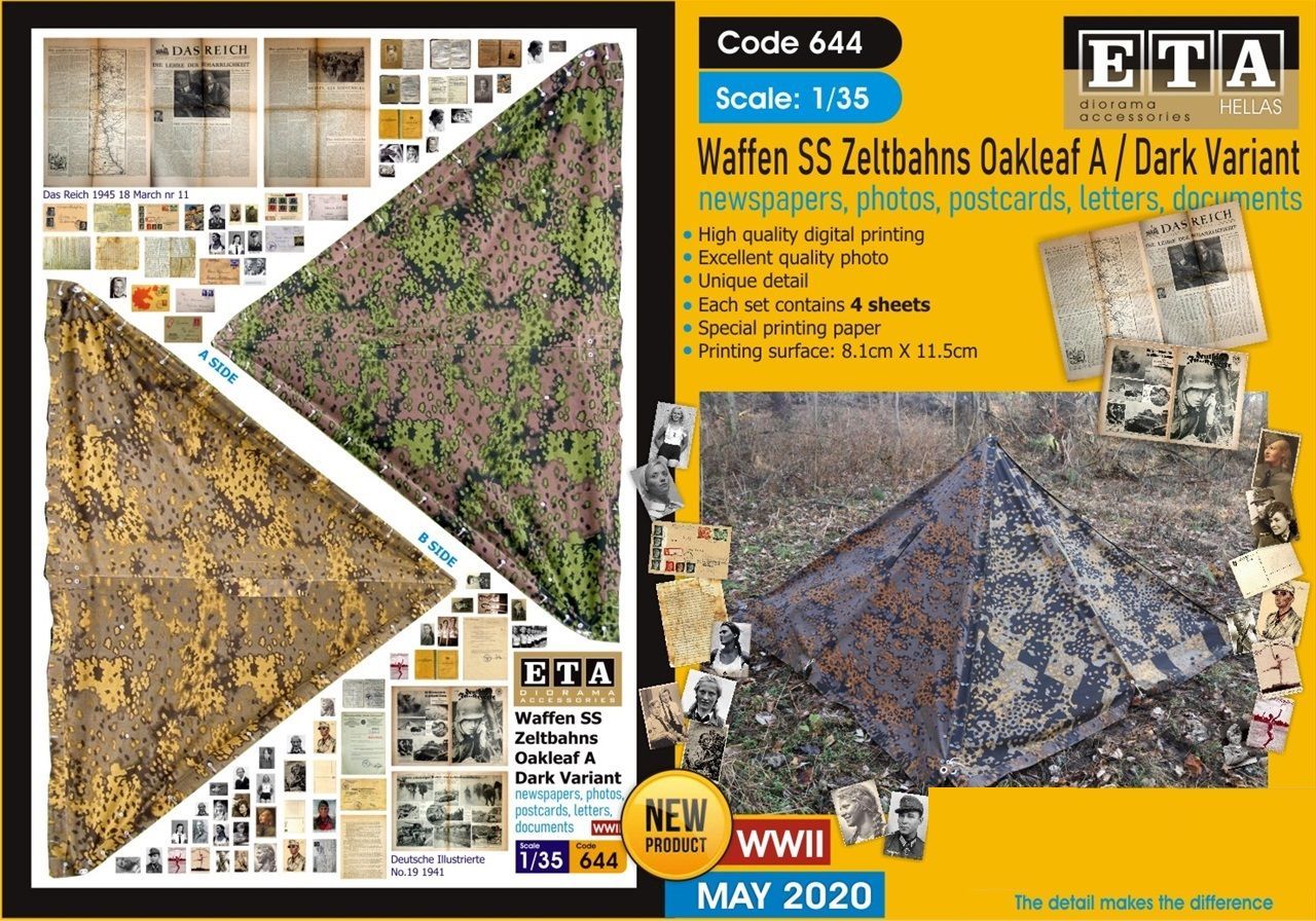 1:35 Waffen SS Zeltbahn Oakleaf A/ Dark Variant