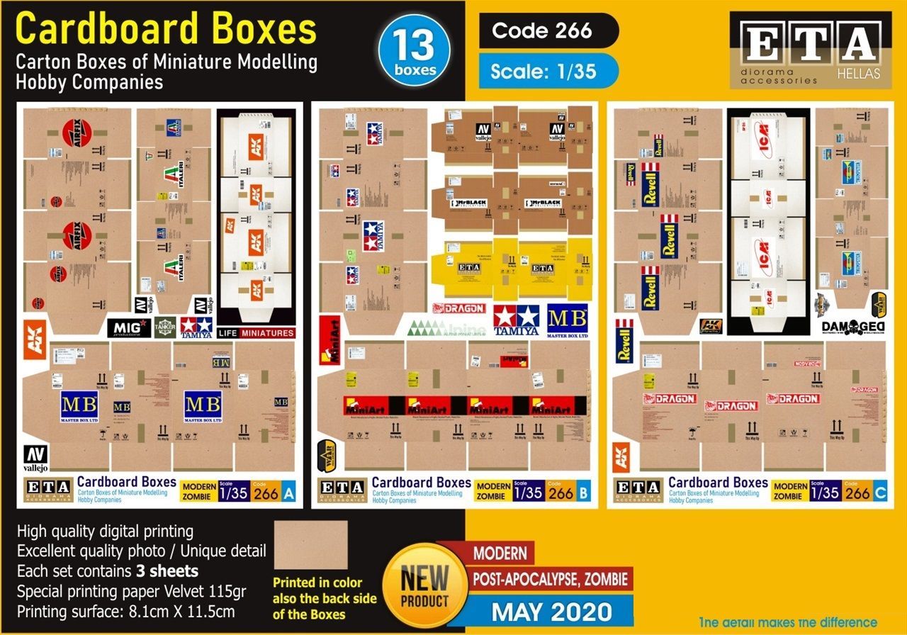 1:35 Cardboard boxes (13 Boxes)