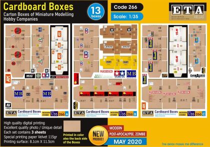 1:35 Cardboard boxes (13 Boxes)