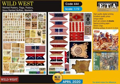 1:72 Wild West - Posters, Maps, Flags (2 sheets)