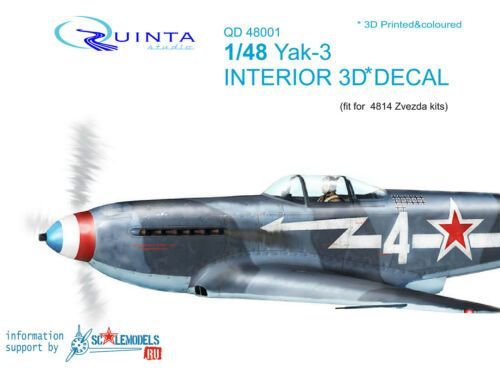 1:48 Yak-3 Interior 3D Decal