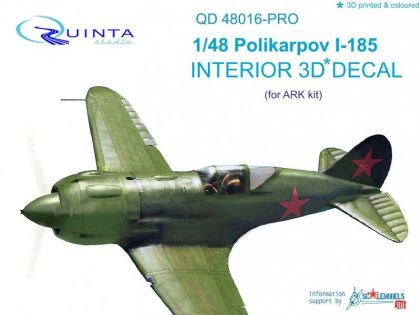 1:48 Polikarpov I-185 Interior 3D Decal advanced skill