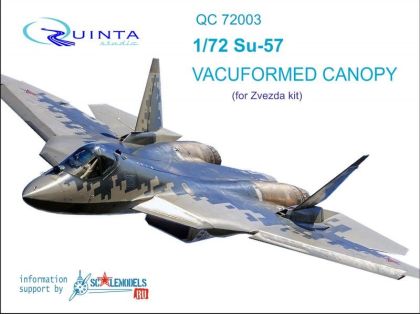1:72 SU-57 2 pcs vacuformed clear canopy