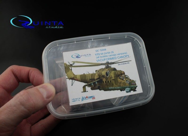 1:72 Mi-24/35 all bubble-version vacuformed clear canopy