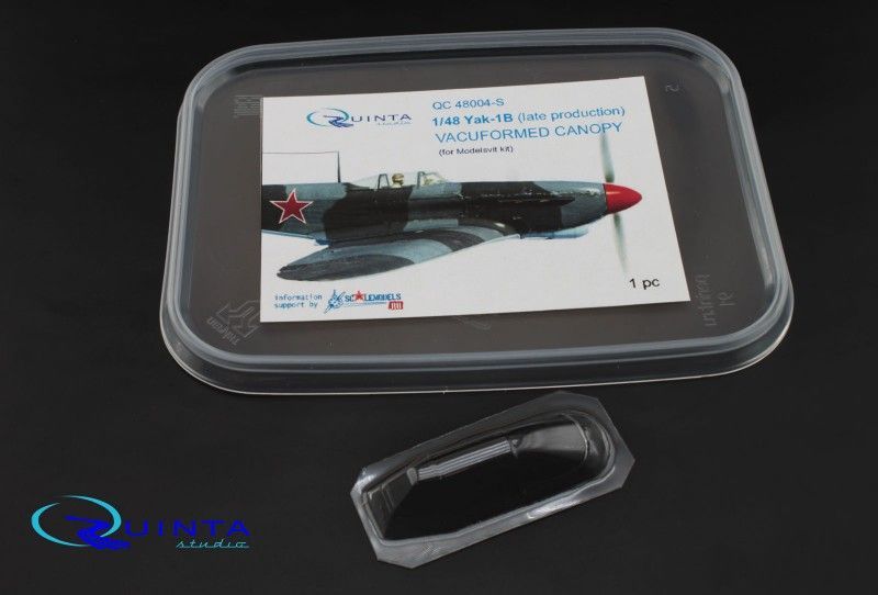 1:48 Yak-1B (late production) 1 pcs vacuformed clear canopy