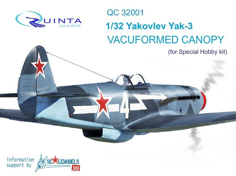 1:32 Yak-3 vacuformed clear canopy