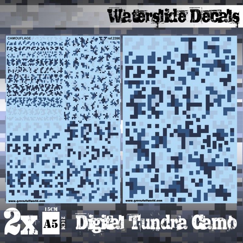 Waterslide Decals - Digital Tundra Camo