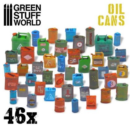 1:48/1:35 46x Resin Oil Cans